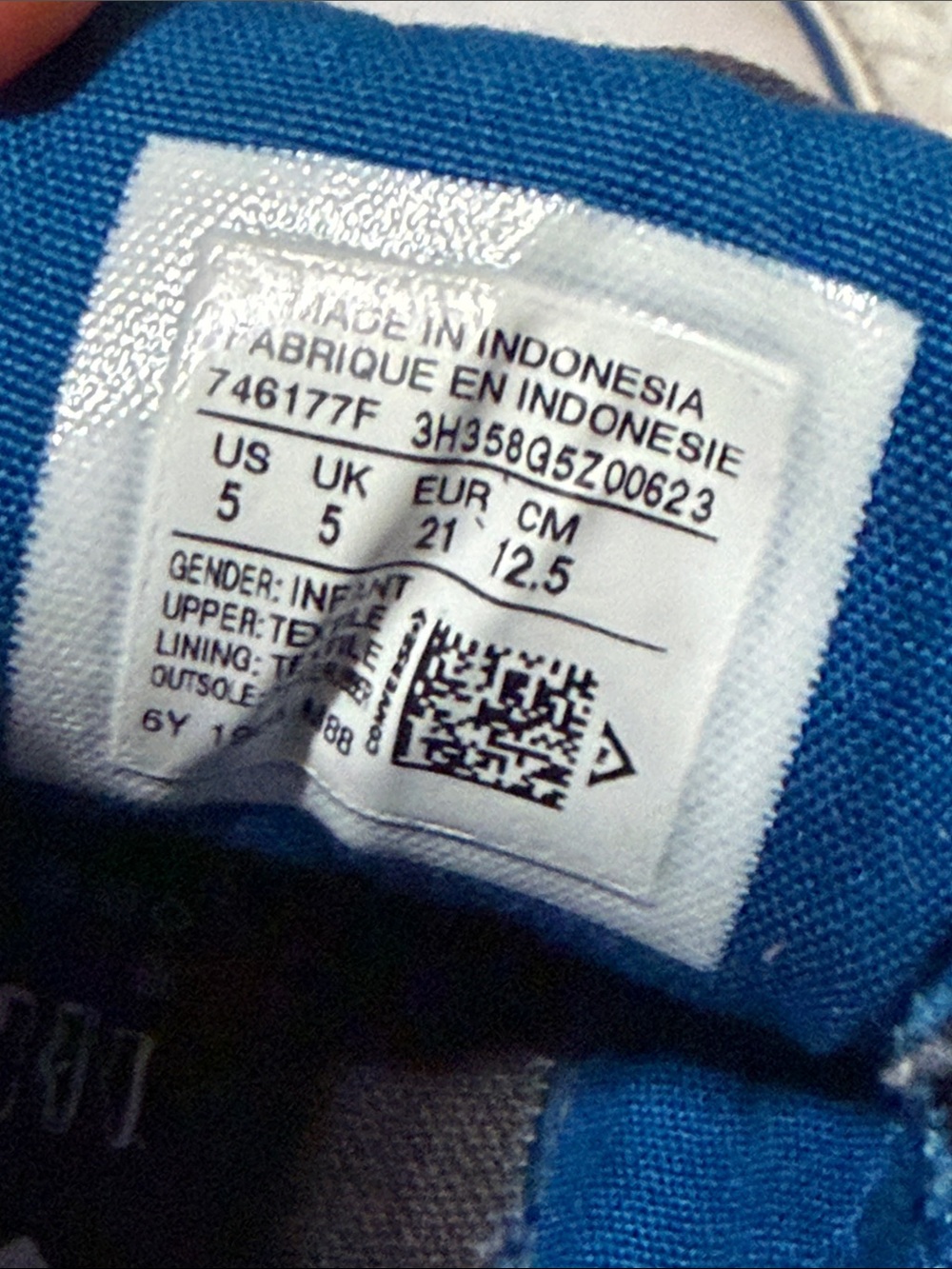 Converse Kids' Gray & Blue All Star High-Top Sneakers | Size 5 Toddler - Picture 7 of 7